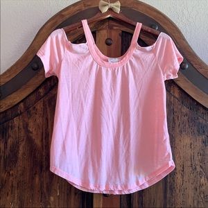 Small white crow cold shoulder t-shirt